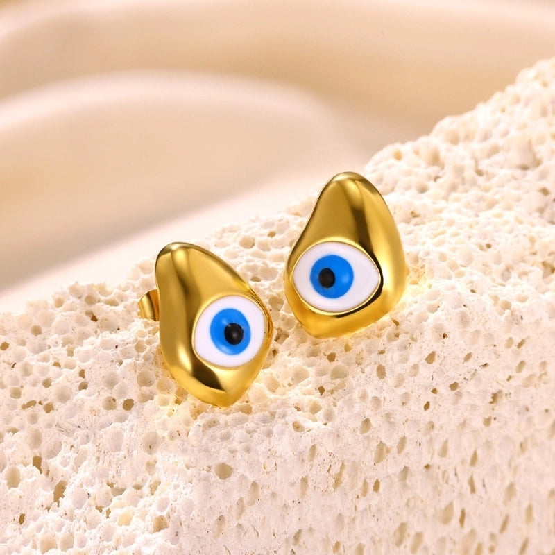 1 Pair Classical Exaggerated Funny Devil’s Eye Water Droplets 304 Stainless Steel Stainless Steel Earrings