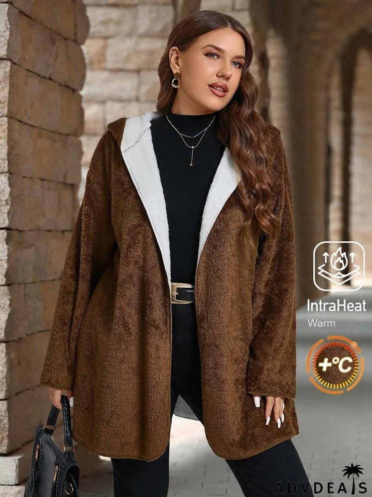 Plus Size Fuzzy Coats, Autumn And Winter