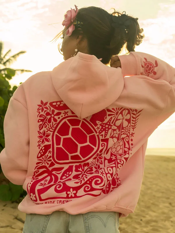 Embroidered round neck hoodie 