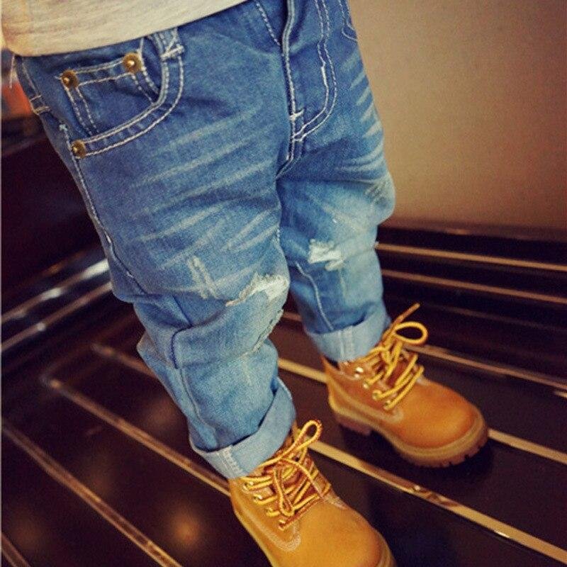 2-6T Jeans For Boys Toddler Kid Baby Spring Clothes Holes Loose Denim Pants Fashion Party Club Streetwear Gentleman Trousers