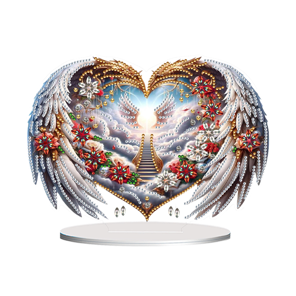 Acrylic Special Shaped Wings Street 5D DIY Diamond Painting Tabletop Decorations