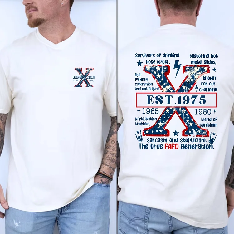 Custom EST Gen X Two Side Printing Shirt