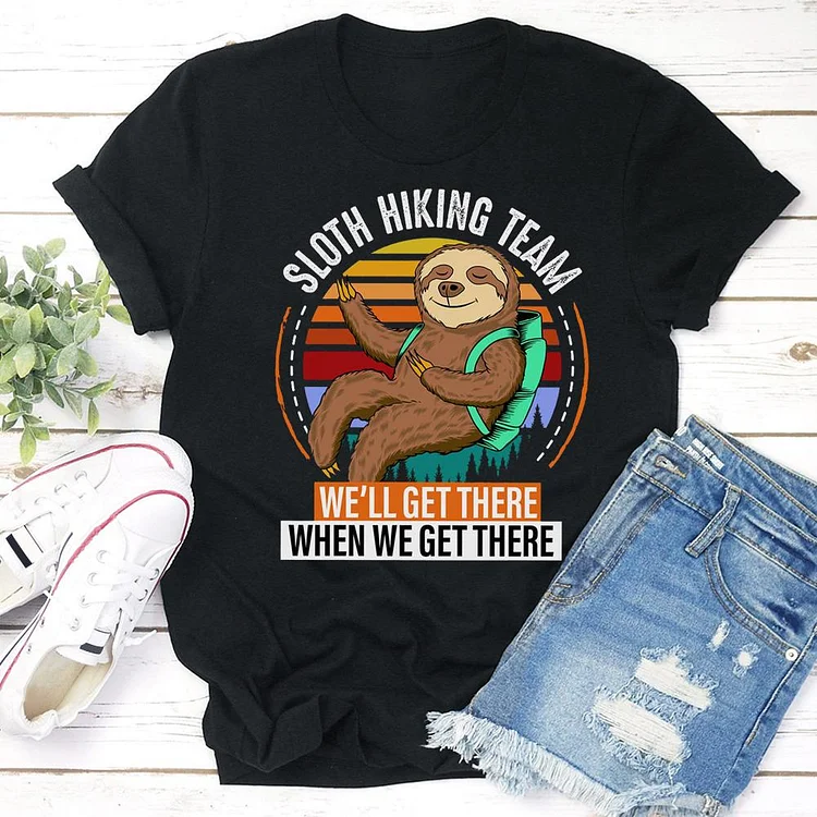 Sloth Hiking Team T-shirt Tee-04427-Annaletters