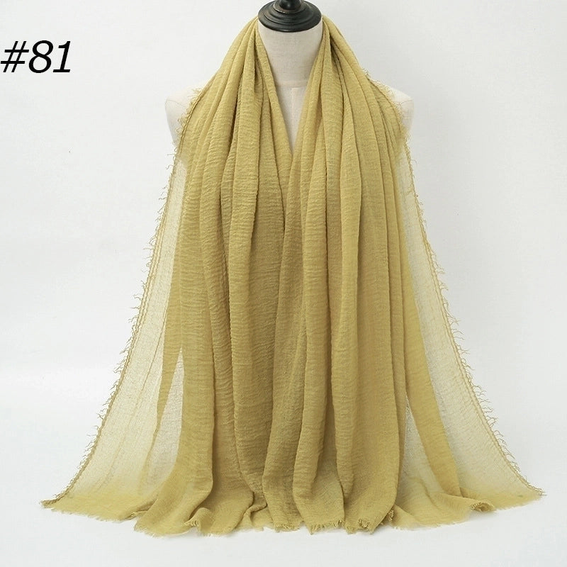 20 Pieces Fashion Solid Color Cotton Pashmina Scarves