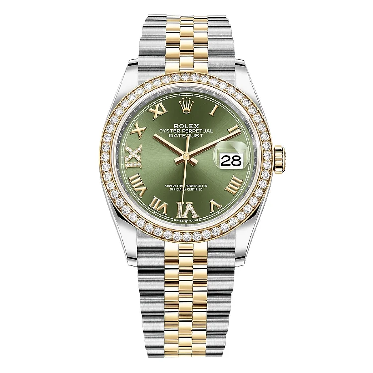 Rolex DATEJUST 31mm Oystersteel yellow gold and diamonds m126283rbr