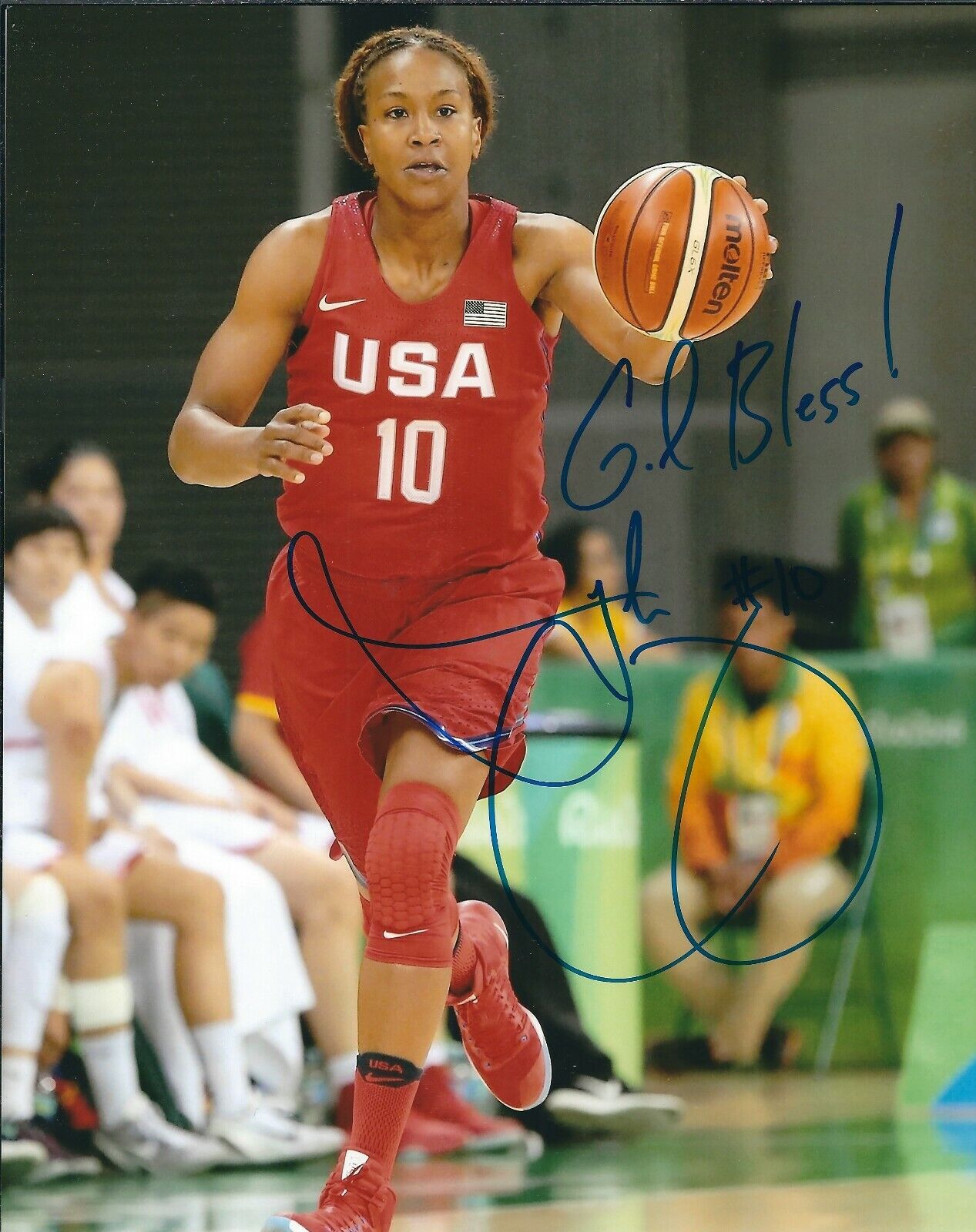 Signed 8x10 TAMIKA CATCHINGS USA WOMENS Autographed Photo Poster painting COA