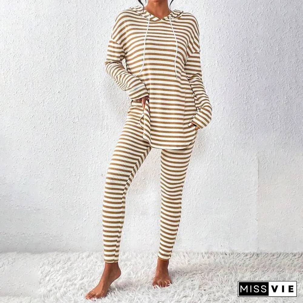Yellow Striped Two Piece Set