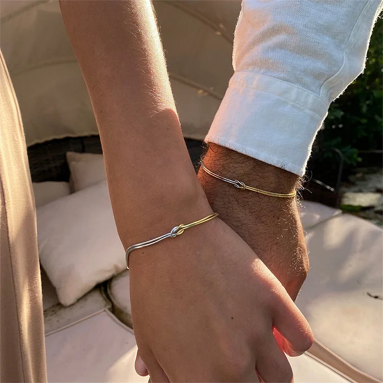 Gold and silver minimalist bracelet