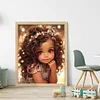 Curly Girl - 11CT Stamped Cross Stitch - 40*50cm - Character