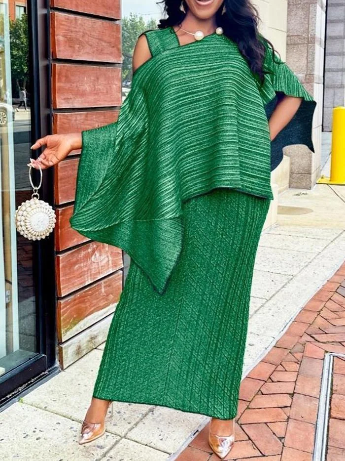 Two-piece Fashion Short-sleeved Suit Skirt