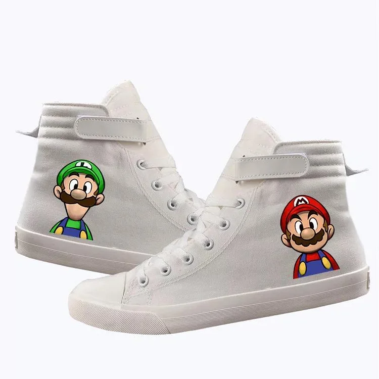 Mayoulove Game Super Mario #3 Cosplay Shoes High Top Canvas Sneakers-Mayoulove