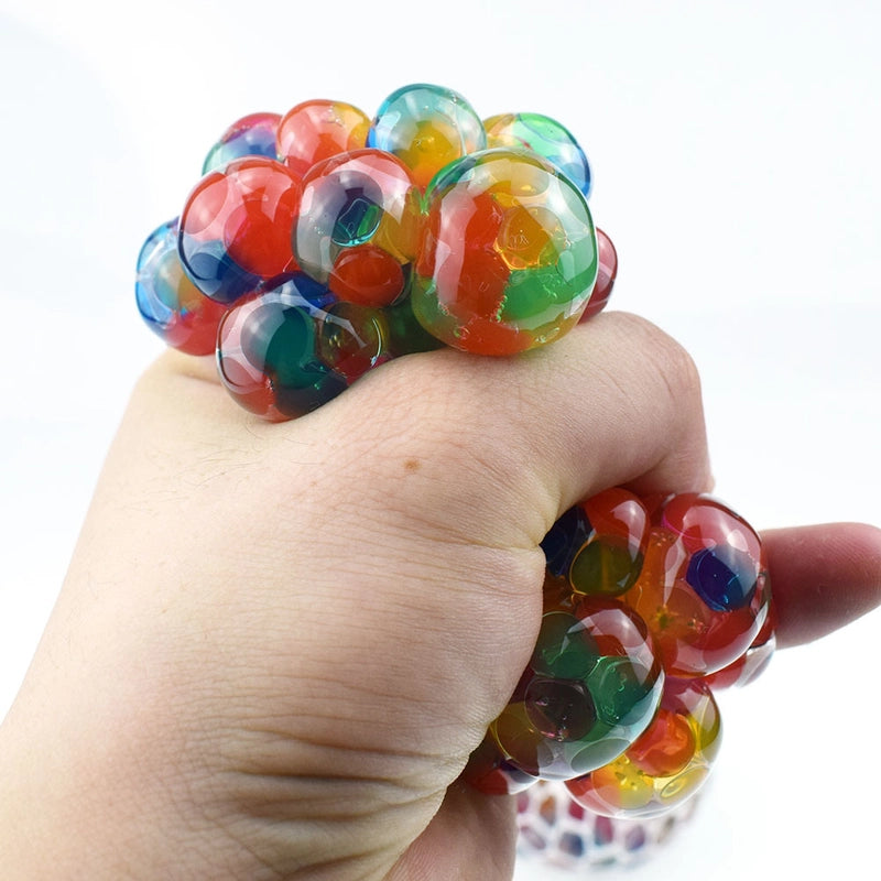 Novelty Tpr Plastic Squeeze Pumpkin Light Hairy Ball Halloween Toys