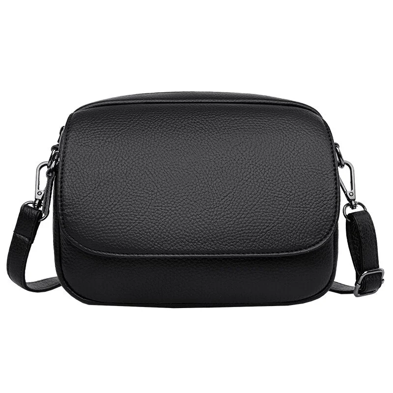 Xpoko Genuine Leather Real Cowhide Women's Casual Fashion Bag Women Messenger Bag Small Shoulder Bag Crossbody Bags for Women Handbags