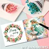 6pcs Diamond Painting My Dearest Mother Greeting Card with Envelope for Family Friends Holiday Gift Congratulations