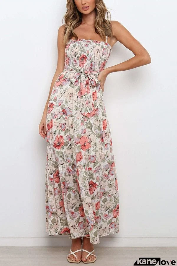 Love In The Air Tiered Floral Maxi Dress