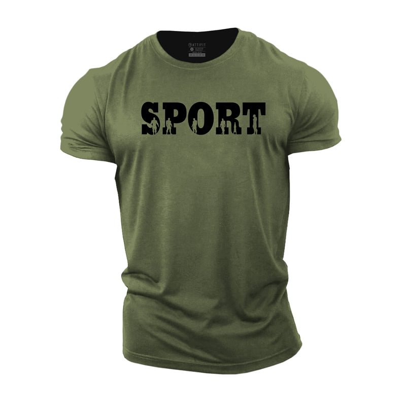 Cotton Sport Graphic T-shirts tacday