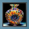 Vase d’art-perceuse ronde peinture diamant-40*40cm