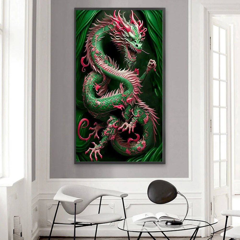 Partial AB Diamond Painting - Full Round Drill - Dragon(Canvas|45*75cm)
