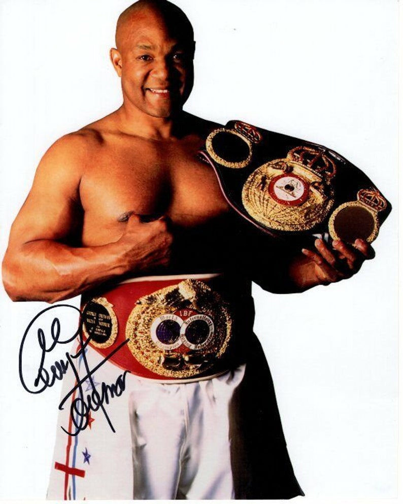 George foreman signed autographed boxing Photo Poster painting