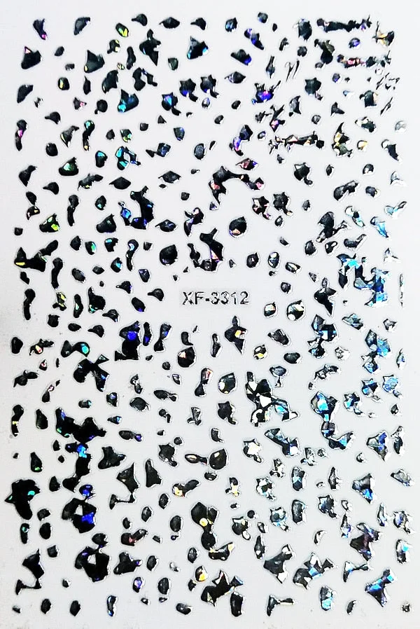 3D New Fashion Old English Font Manicure Design Black Nail Art Stickers Manicure Decal Stickers for Nails Decal Decoration-Nail Inspo