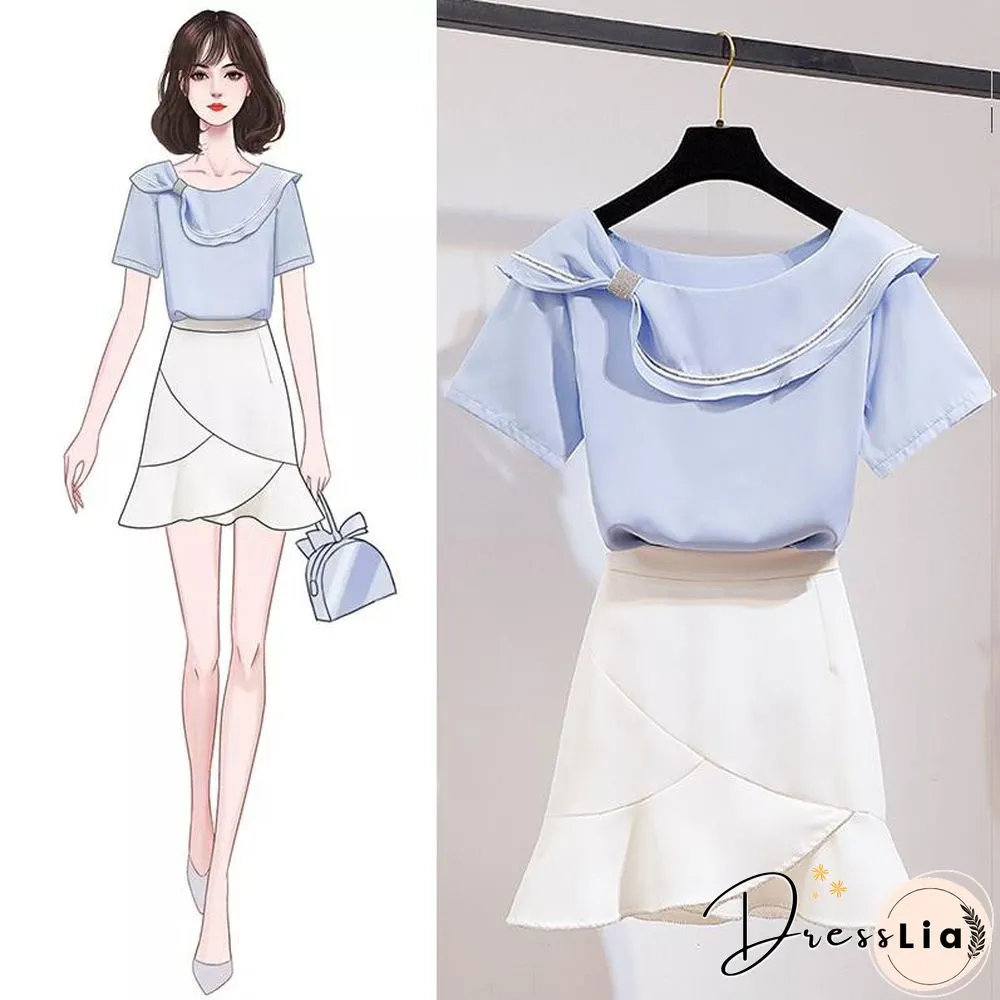 Elegant Chiffon Two-Piece Set P11347