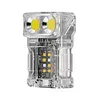 COB+SMD LED Outdoor Mini Flashlight Rotatable Power Display Hat Clip Work Light
