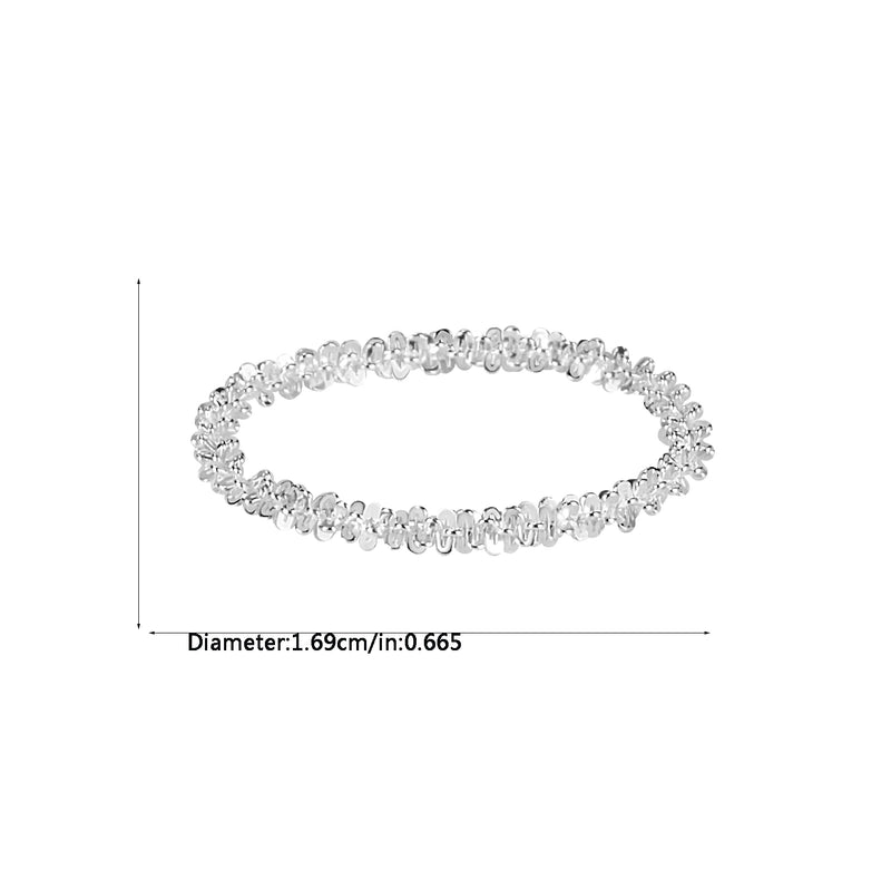 Silver Plated 925 Sterling Silver No Inlaid Geometric Rings