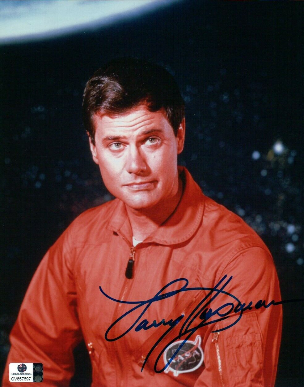 Larry Hagman Signed Autographed 8X10 Photo Poster painting I Dream of Jeannie NASA Suit GA