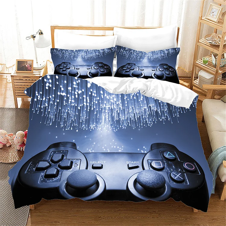 King Bed Room Set Queen Bedding Sets 001 Game Bedding Set With Pillow Cases[personalized name blankets][custom name blankets]
