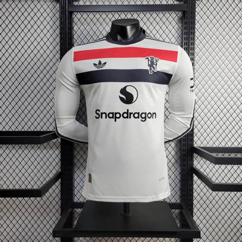 2024-2025 Long Sleeve Player Version Manchester United Third Away Football Shirt 1:1 Thai Quality