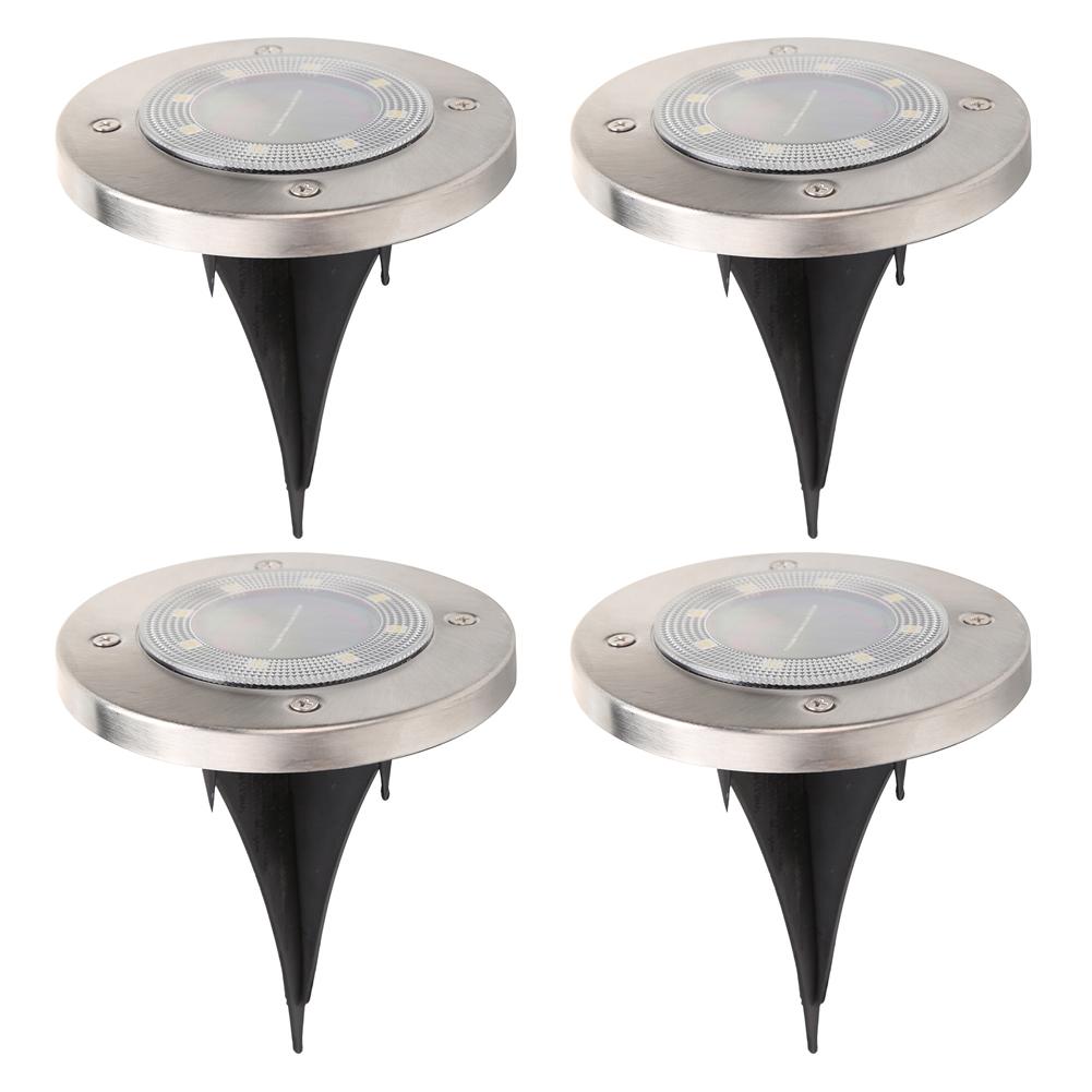

4pcs 8LED Solar Lawn Buried Lamp Waterproof Yard Ground Light (Warm Light), 501 Original