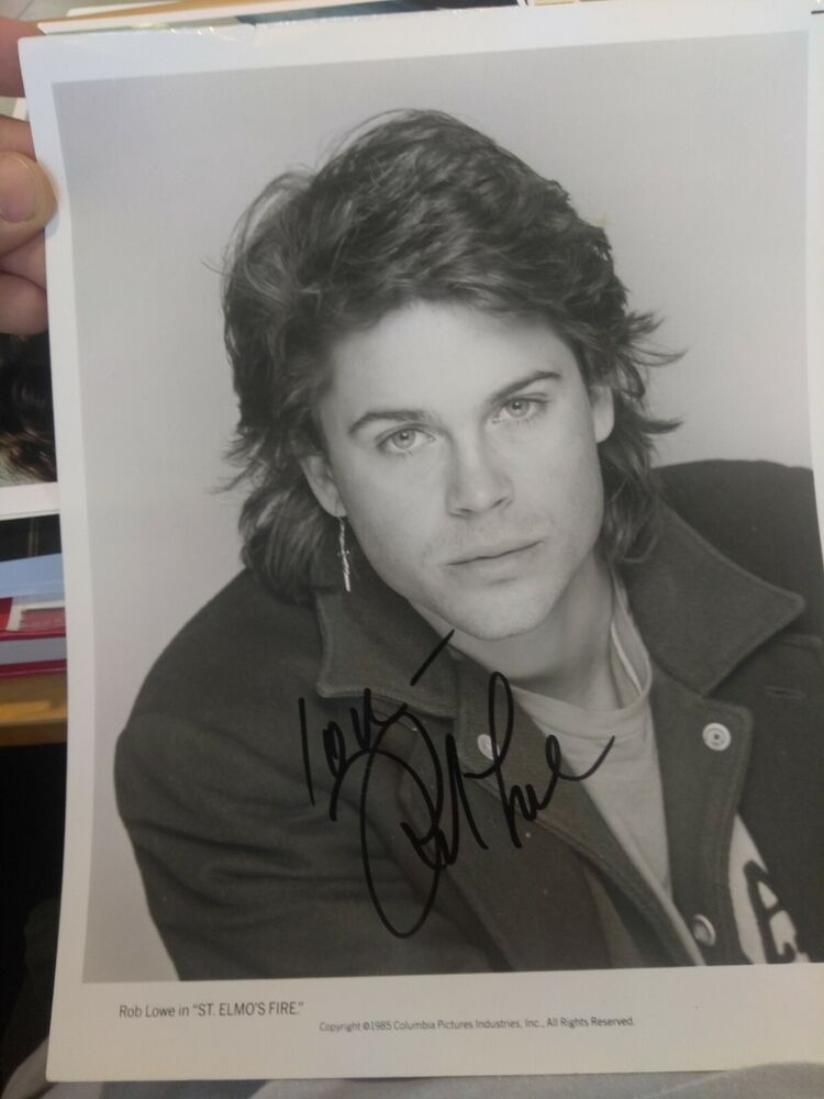 Rob Lowe - signed 8x10  - St. Elmo's Fire