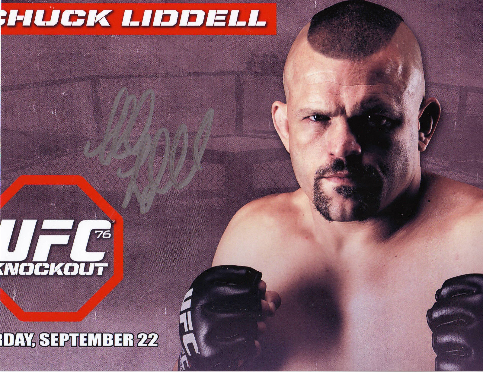 CHUCK THE ICEMAN LIDDELL AUTOGRAPH SIGNED PP Photo Poster painting POSTER