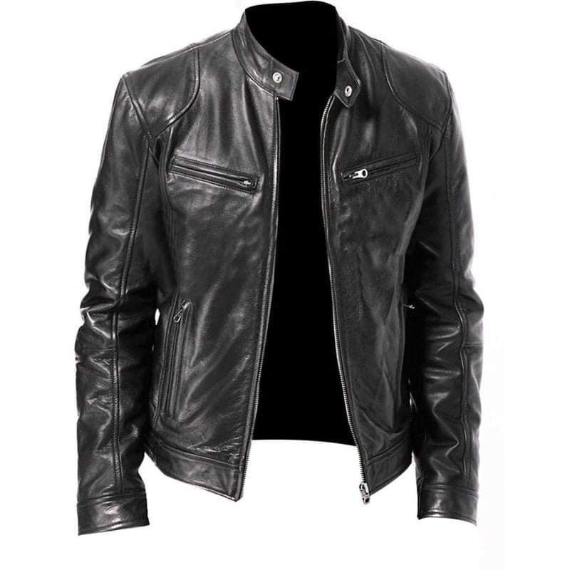 men's Autumn Motorcycle Leather Jacket
