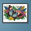 Diamond Painting-DIY Crystal Rhinestone Flowers Flower Butterfly
