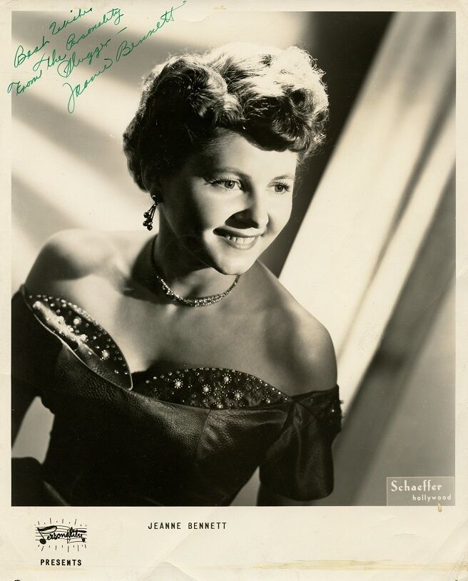 JEANNE BENNETT Vintage Signed Photo Poster painting