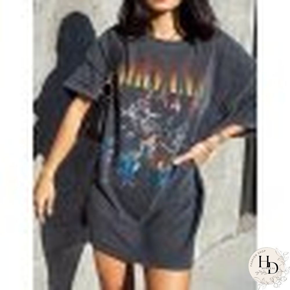 Rock Man Graphic Oversized Tee
