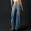 Gioiacombo&trade; Nuovi jeans a gamba larga retr&ograve; alla moda da donna