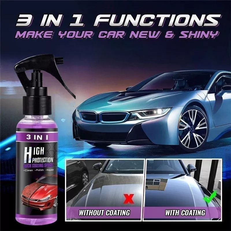 🔥Hot Sale🔥3 in 1 High Protection Quick Car Coating Spray（🚙 Suitable for all colors car paint）
