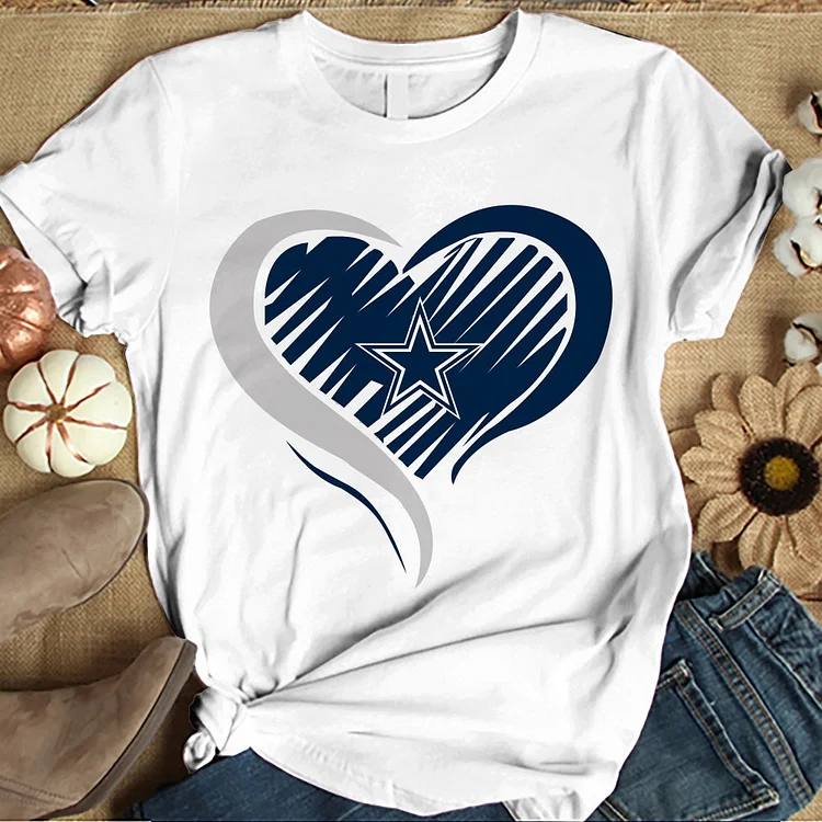 Dallas Cowboys Women's White Relaxed T-Shirt