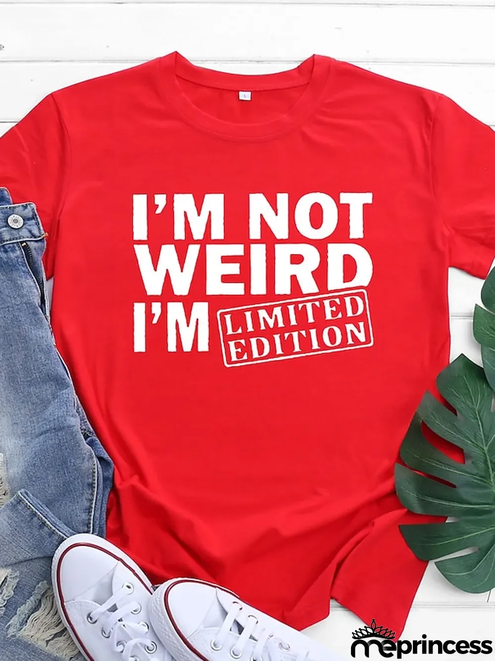 Women's T shirt Tee Burgundy\u00a0Tee 100% Cotton Graphic Letter Text Daily Weekend Black White Yellow Print Short Sleeve Basic Round Neck