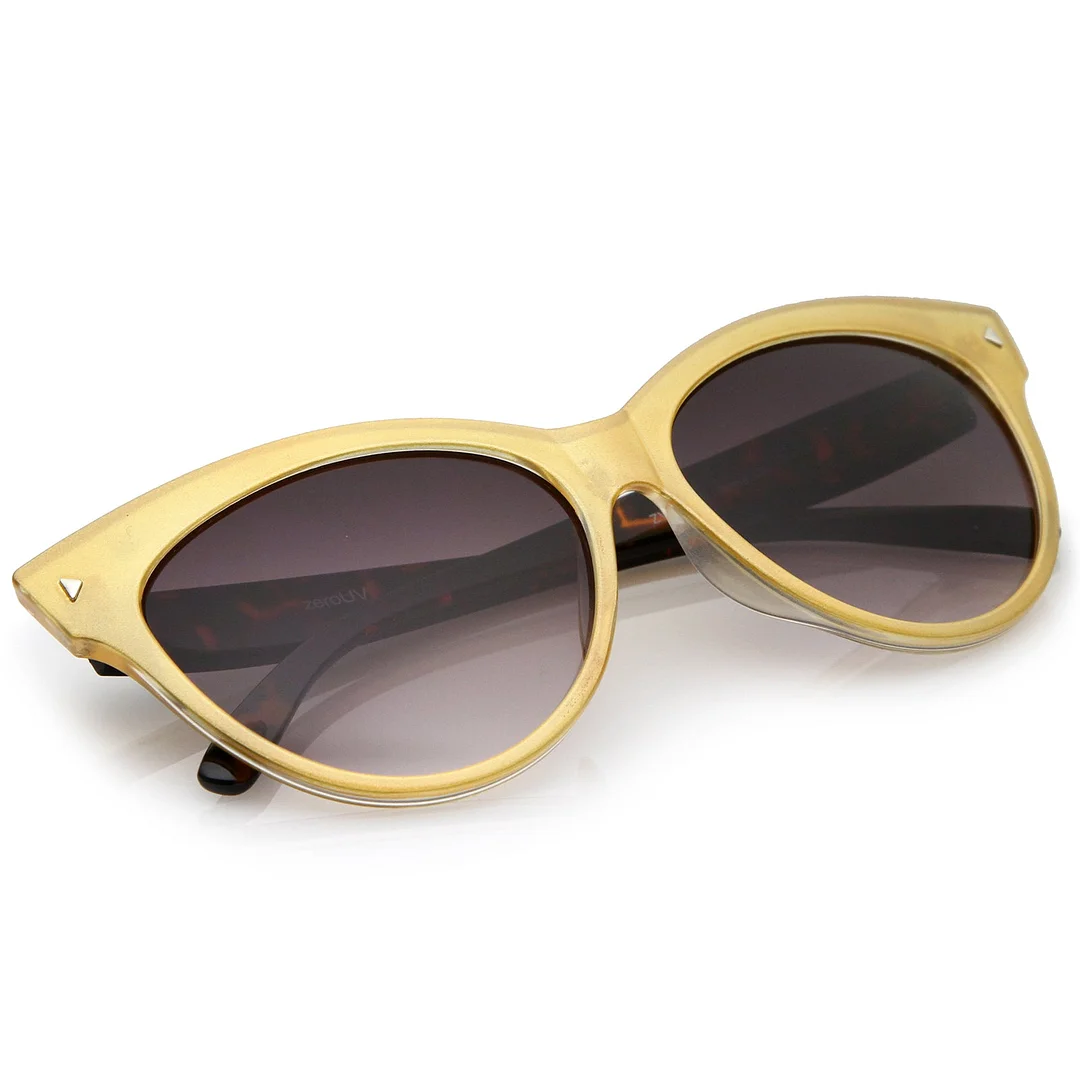 Women's Mod Oversize Horn Rimmed Cat Eye glasses 52mm