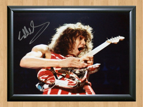 Eddie Van Halen Signed Autographed Photo Poster painting Poster Memorabilia 5 mu928A4 A4 8.3x11.7