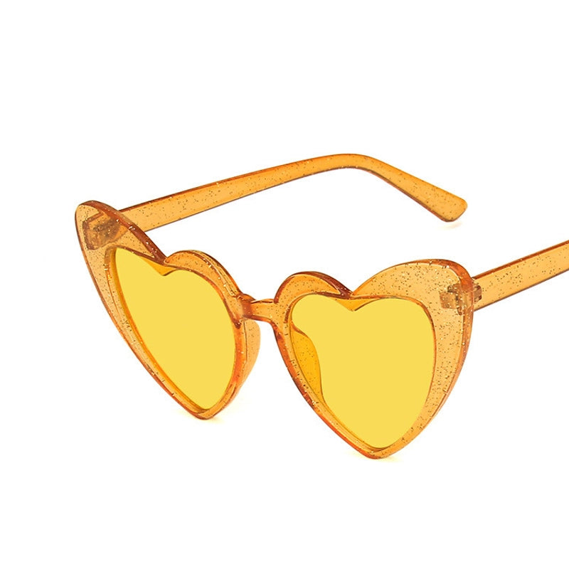 Heart-shaped Frame Sunglasses New Fashion Sunglasses Fluorescent Sunglasses
