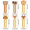 (US Only)6pcs Cartoon Animal Pattern 2D/Flat DIY Diamond Painting Ruler Bookmark Set