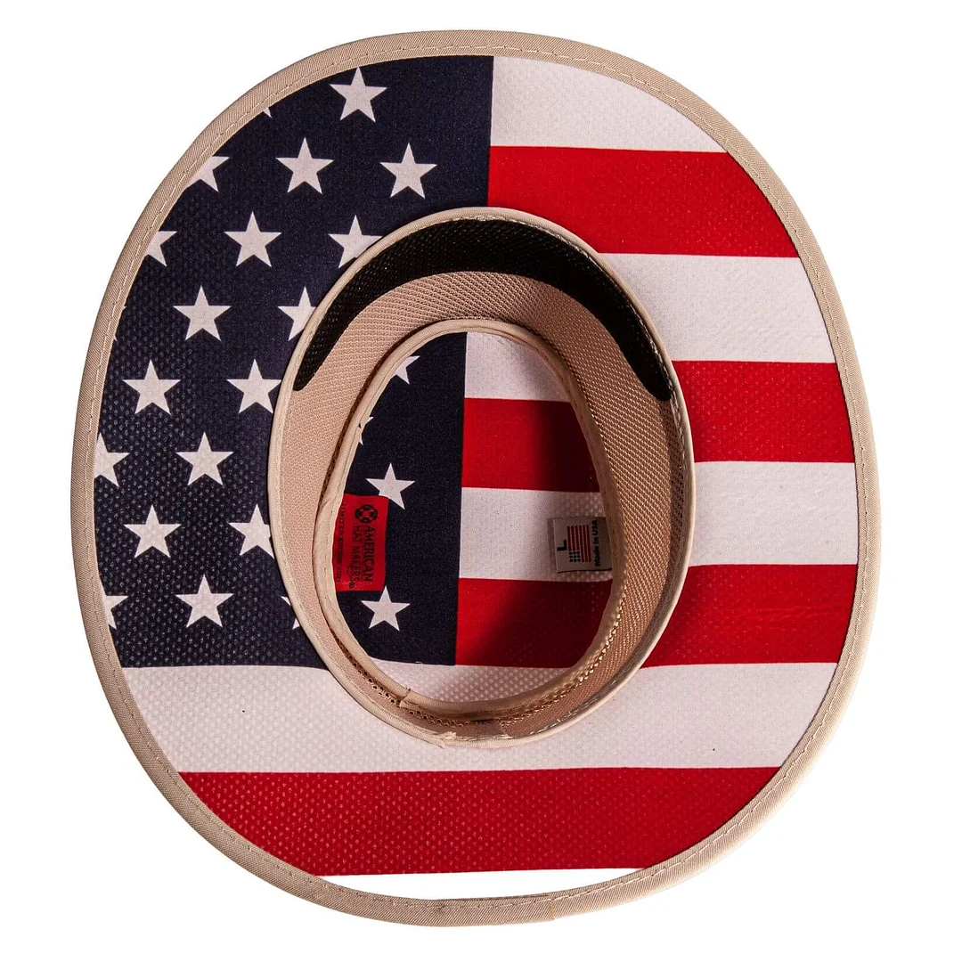 Patriotic Cooler - Mens Wide Brim USA Sun Hat