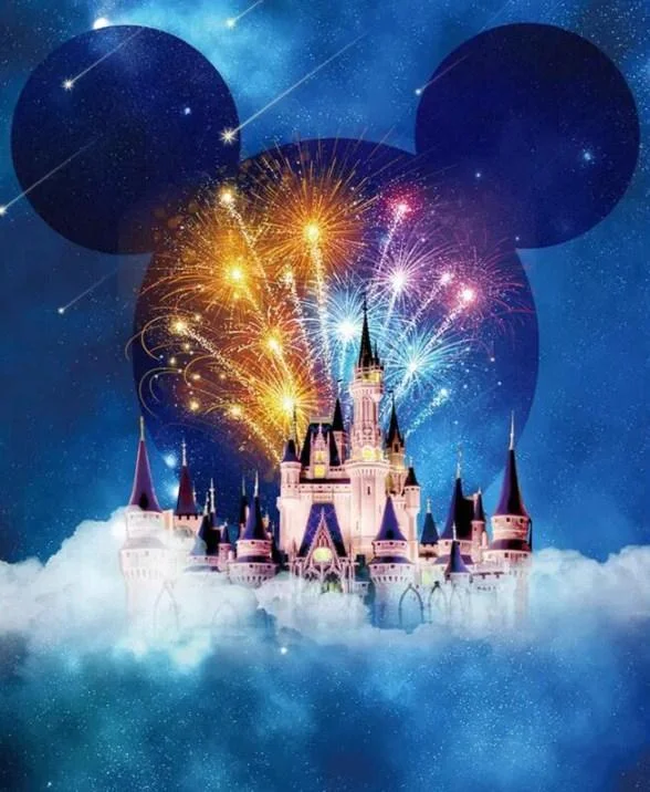 Fireworks at Disney Castle Paint by Numbers Kits QM3219