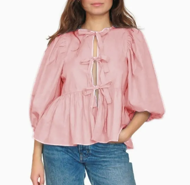Brownm Brownm Women's Clothing New Fashion Loose Long-Sleeved Plaid Love With Shirt Women