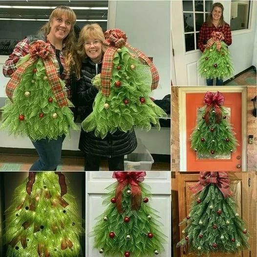 🔥Hot Sale 49% OFF -🎄Handmade Christmas Tree Wreath for Front Door
