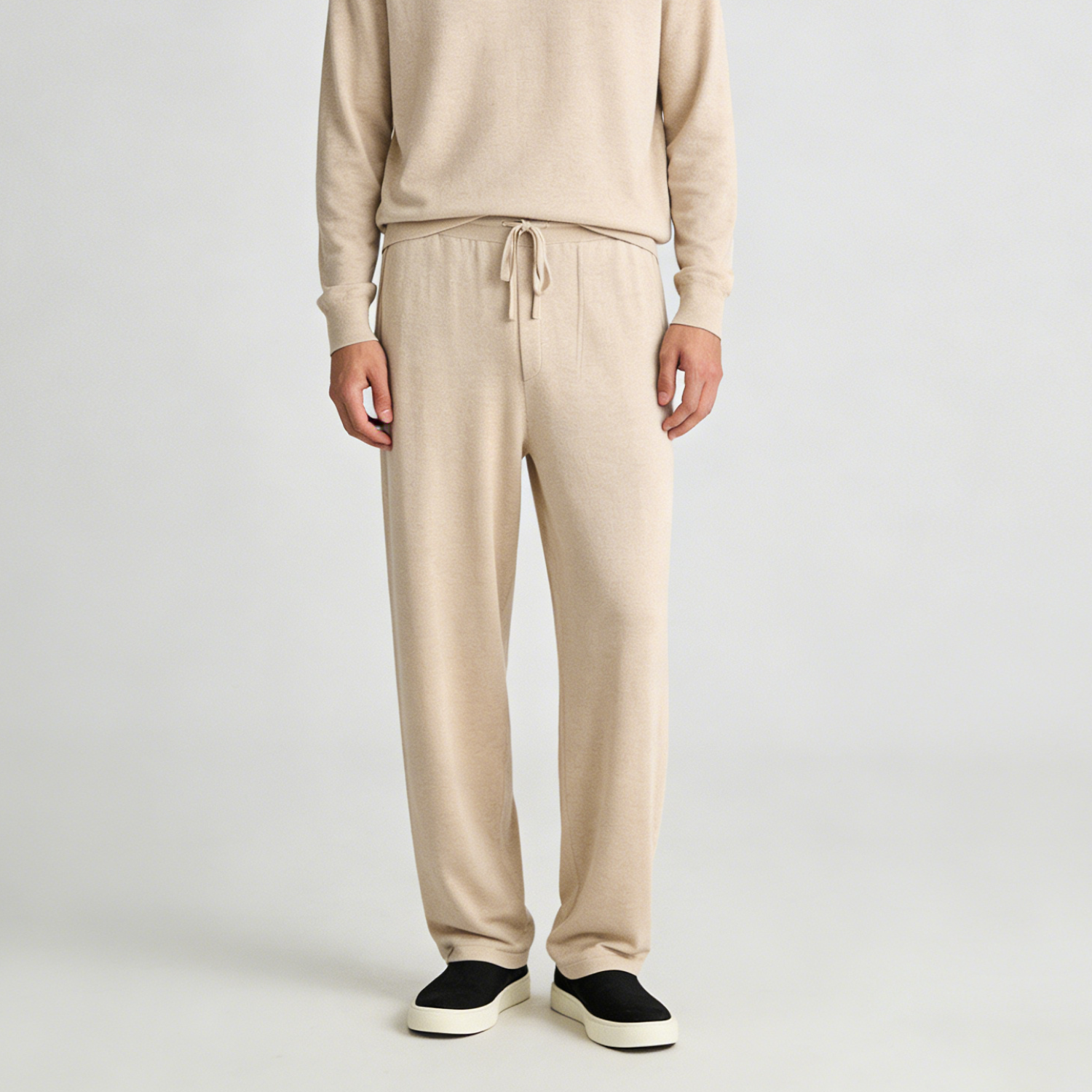 Men's Straight Leg Silk Cashmere Pants | Spring Summer REAL SILK LIFE
